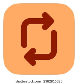 Editable vector rotation arrows icon. Black, line style, transparent white background. Part of a big icon set family. Perfect for web and app interfaces, presentations, infographics, etc