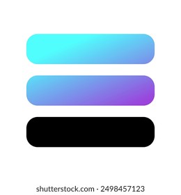 Editable vector row, list, menu icon. Black, line style, transparent white background. Part of a big icon set family. Perfect for web and app interfaces, presentations, infographics, etc