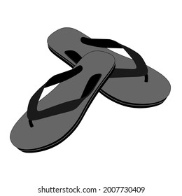 ilustración editable de diseño de sandalias vectoriales