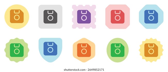 Vetor editável salvar ícone de disquete de armazenamento. Preto, estilo de linha, fundo branco transparente. Parte de uma grande família de conjuntos de ícones. Perfeito para interfaces web e app, apresentações, infográficos, etc