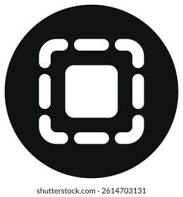 Editable vector scan select none icon. Black, line style, transparent white background. Part of a big icon set family. Perfect for web and app interfaces, presentations, infographics, etc