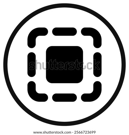 Editable vector scan select none icon. Black, line style, transparent white background. Part of a big icon set family. Perfect for web and app interfaces, presentations, infographics, etc