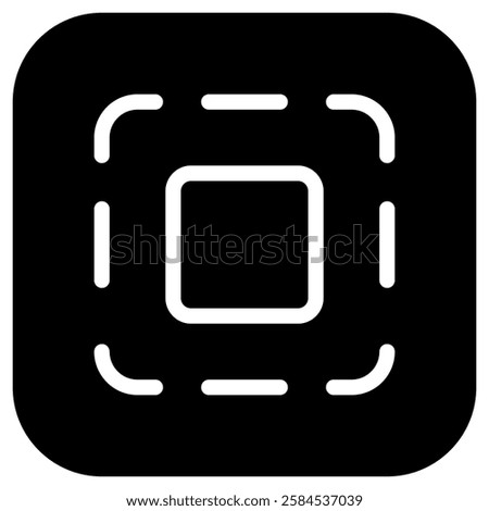 Editable vector scan select none icon. Black, line style, transparent white background. Part of a big icon set family. Perfect for web and app interfaces, presentations, infographics, etc