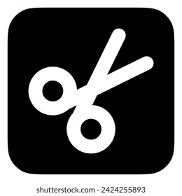 Editable vector scissors cut icon. Black, line style, transparent white background. Part of a big icon set family. Perfect for web and app interfaces, presentations, infographics, etc