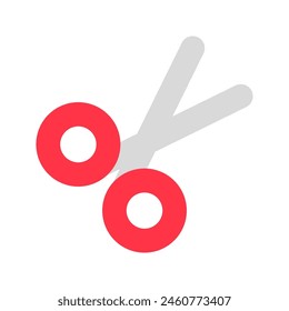 Editable vector scissors cut icon. Black, line style, transparent white background. Part of a big icon set family. Perfect for web and app interfaces, presentations, infographics, etc