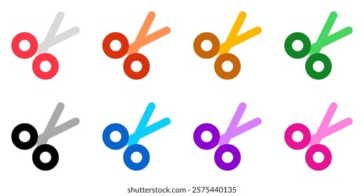 Editable vector scissors cut icon. Black, line style, transparent white background. Part of a big icon set family. Perfect for web and app interfaces, presentations, infographics, etc