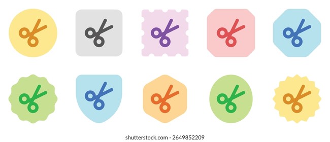 Editable vector scissors cut icon. Black, line style, transparent white background. Part of a big icon set family. Perfect for web and app interfaces, presentations, infographics, etc