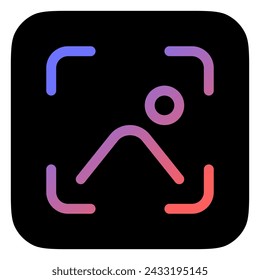 Editable vector screenshot, scan image icon. Black, line style, transparent white background. Part of a big icon set family. Perfect for web and app interfaces, presentations, infographics, etc