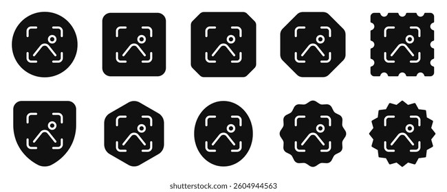 Editable vector screenshot, scan image icon. Black, line style, transparent white background. Part of a big icon set family. Perfect for web and app interfaces, presentations, infographics, etc