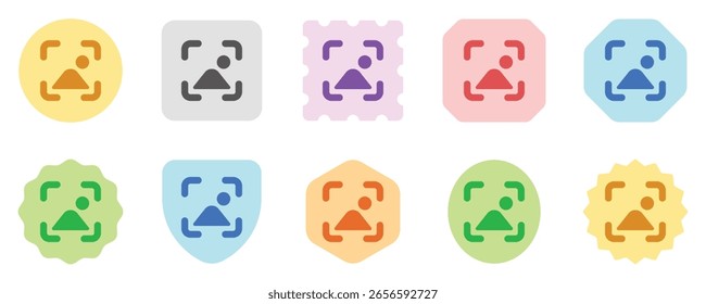 Editable vector screenshot, scan image icon. Black, line style, transparent white background. Part of a big icon set family. Perfect for web and app interfaces, presentations, infographics, etc