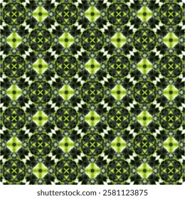 Editable vector seamless green floral pattern, perfect for wall decals, batik motifs, sofa prints, and fashion apparel.