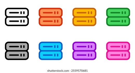 Editable vector server storage drive icon. Black, line style, transparent white background. Part of a big icon set family. Perfect for web and app interfaces, presentations, infographics, etc