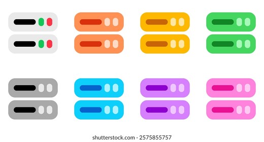 Editable vector server storage drive icon. Black, line style, transparent white background. Part of a big icon set family. Perfect for web and app interfaces, presentations, infographics, etc