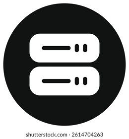 Editable vector server storage drive icon. Black, line style, transparent white background. Part of a big icon set family. Perfect for web and app interfaces, presentations, infographics, etc