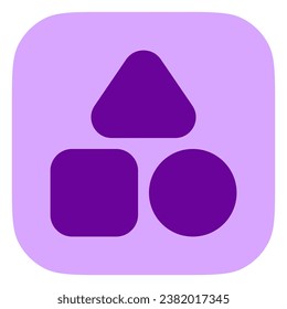 Editable vector shapes category icon. Black, line style, transparent white background. Part of a big icon set family. Perfect for web and app interfaces, presentations, infographics, etc