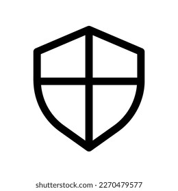 Editable vector shield protection icon. Black, line style, transparent white background. Part of a big icon set family. Perfect for web and app interfaces, presentations, infographics, etc