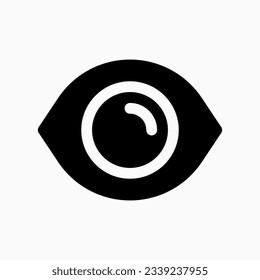 Editable vector show password eye visibility icon. Black, line style, transparent white background. Part of a big icon set family. Perfect for web and app interfaces, presentations, infographics, etc