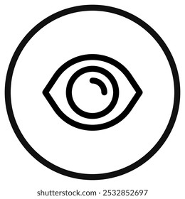 Editable vector show password eye visibility icon. Black, line style, transparent white background. Part of a big icon set family. Perfect for web and app interfaces, presentations, infographics, etc