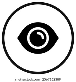 Editable vector show password eye visibility icon. Black, line style, transparent white background. Part of a big icon set family. Perfect for web and app interfaces, presentations, infographics, etc