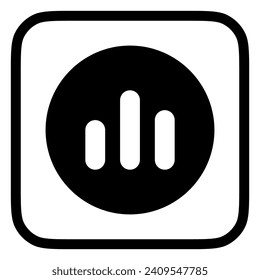 Icono de señal de vector modificable. Negro, estilo de línea, fondo blanco transparente. Parte de una familia de iconos grandes. Perfecto para interfaces web y de aplicaciones, presentaciones, infografías, etc