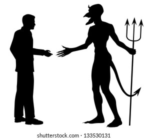 496 Shaking hands with the devil Images, Stock Photos & Vectors ...