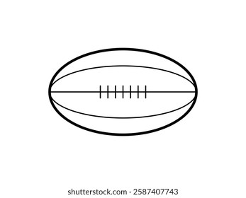 editable vector silhouette rugby ball symbol design illustration isolated on transparent background