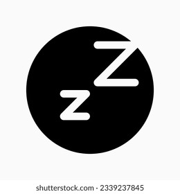 Editable vector sleep hybernate icon. Black, line style, transparent white background. Part of a big icon set family. Perfect for web and app interfaces, presentations, infographics, etc