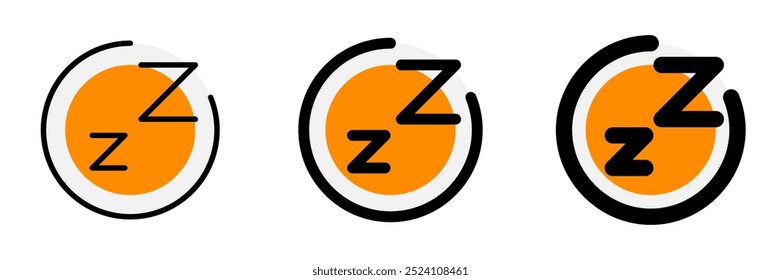 Editable vector sleep hybernate icon. Black, line style, transparent white background. Part of a big icon set family. Perfect for web and app interfaces, presentations, infographics, etc