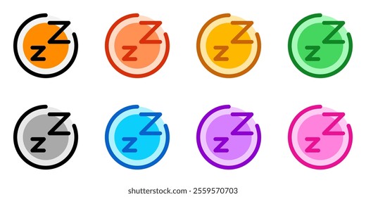 Editable vector sleep hybernate icon. Black, line style, transparent white background. Part of a big icon set family. Perfect for web and app interfaces, presentations, infographics, etc