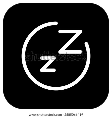 Editable vector sleep hybernate icon. Black, line style, transparent white background. Part of a big icon set family. Perfect for web and app interfaces, presentations, infographics, etc