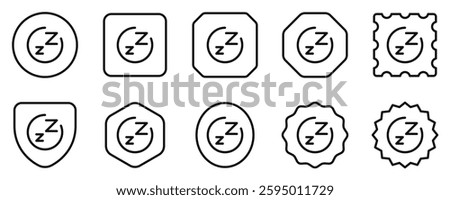 Editable vector sleep hybernate icon. Black, line style, transparent white background. Part of a big icon set family. Perfect for web and app interfaces, presentations, infographics, etc