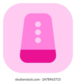Editable vector smart assistant speaker icon. Black, line style, transparent white background. Part of a big icon set family. Perfect for web and app interfaces, presentations, infographics, etc