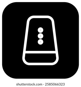 Editable vector smart assistant speaker icon. Black, line style, transparent white background. Part of a big icon set family. Perfect for web and app interfaces, presentations, infographics, etc
