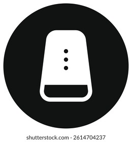 Editable vector smart assistant speaker icon. Black, line style, transparent white background. Part of a big icon set family. Perfect for web and app interfaces, presentations, infographics, etc