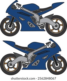 editable vector of sport motorbike