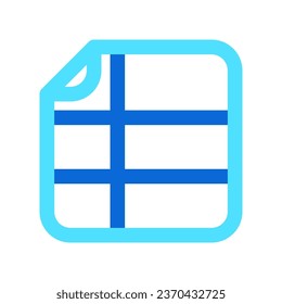 Editable vector spreadsheet file icon. Black, line style, transparent white background. Part of a big icon set family. Perfect for web and app interfaces, presentations, infographics, etc