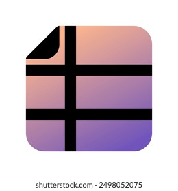 Editable vector spreadsheet file icon. Black, line style, transparent white background. Part of a big icon set family. Perfect for web and app interfaces, presentations, infographics, etc