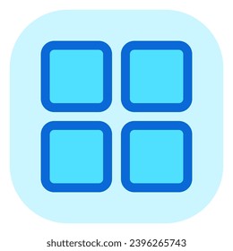 Editable vector square grid icon. Black, line style, transparent white background. Part of a big icon set family. Perfect for web and app interfaces, presentations, infographics, etc