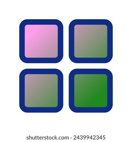 Editable vector square grid icon. Black, line style, transparent white background. Part of a big icon set family. Perfect for web and app interfaces, presentations, infographics, etc