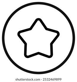 Editable vector star favorite bookmark icon. Black, line style, transparent white background. Part of a big icon set family. Perfect for web and app interfaces, presentations, infographics, etc