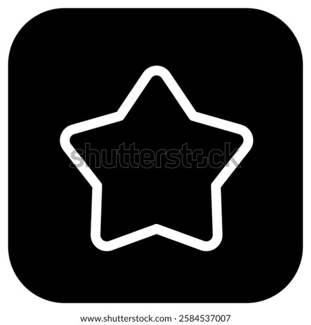 Editable vector star favorite bookmark icon. Black, line style, transparent white background. Part of a big icon set family. Perfect for web and app interfaces, presentations, infographics, etc