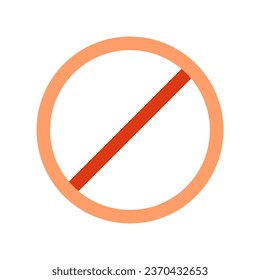 Editable vector stop prohibitions block icon. Black, line style, transparent white background. Part of a big icon set family. Perfect for web and app interfaces, presentations, infographics, etc