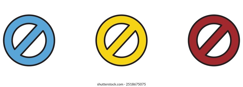 Editable vector stop prohibitions block icon.  Perfect for web and app interfaces, presentations, infographics.