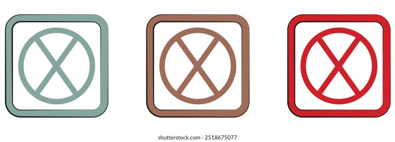 Editable vector stop prohibitions block icon.  Perfect for web and app interfaces, presentations, infographics.