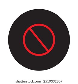 editable vector stop prohibitions block icon illustration