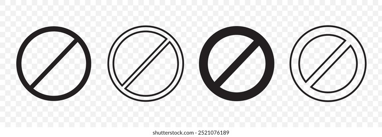 Editable vector stop prohibitions block icon. Part of a big icon set family. Perfect for web and app interfaces, presentations, infographics, etc