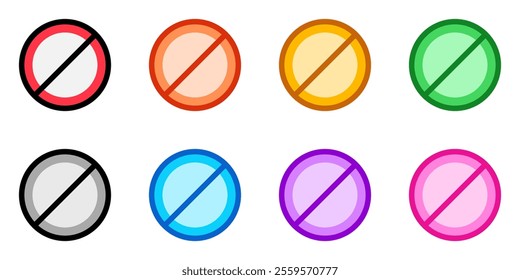 Editable vector stop prohibitions block icon. Black, line style, transparent white background. Part of a big icon set family. Perfect for web and app interfaces, presentations, infographics, etc