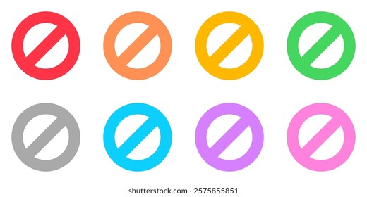 Editable vector stop prohibitions block icon. Black, line style, transparent white background. Part of a big icon set family. Perfect for web and app interfaces, presentations, infographics, etc