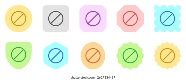 Editable vector stop prohibitions block icon. Black, line style, transparent white background. Part of a big icon set family. Perfect for web and app interfaces, presentations, infographics, etc