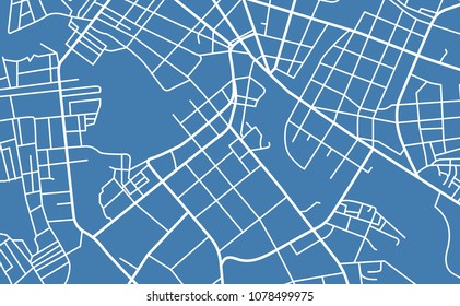 Editable Vector Street Map Town Vector Stock Vector (Royalty Free ...